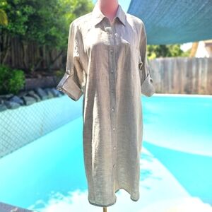 Karen Kane Linen shirt dress NWT